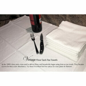 Wall Street Flour Sack Tea Towels. (Pack of 6)