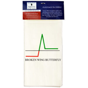 Broken Wing Butterfly Options Spread Flour Sack Tea Towels. (Pack of 6)