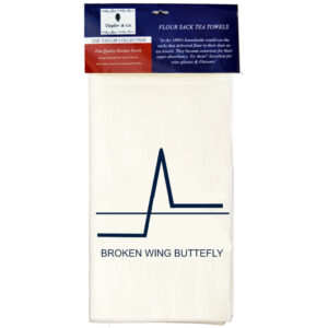 Broken Wing Butterfly Options Spread Flour Sack Tea Towels. (Pack of 6)