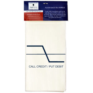 Call Credit Put Debit Spread Flour Sack Tea Towels. (Pack of 6)