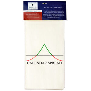 Calendar Options Spread Flour Sack Tea Towels. (Pack of 6)