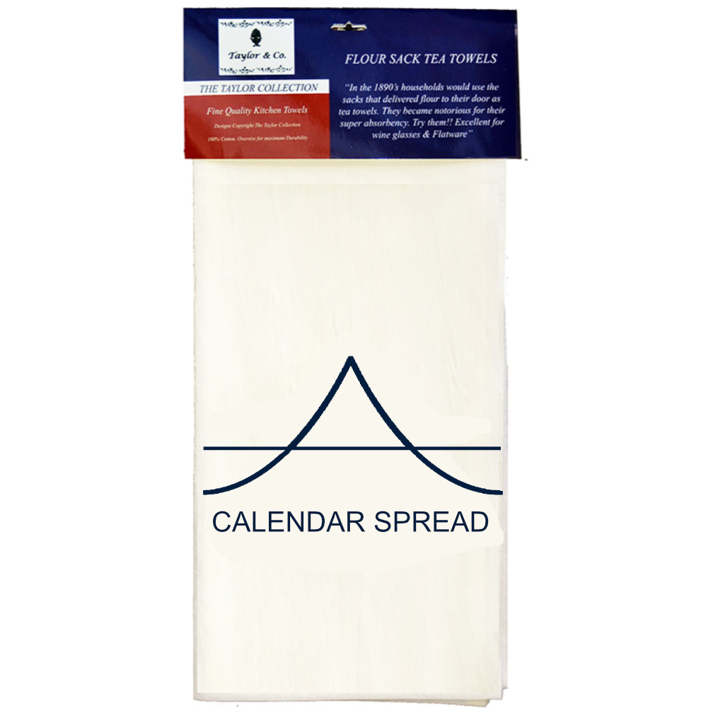 Calendar Options Spread Flour Sack Tea Towels. (Pack of 6) - Image 2