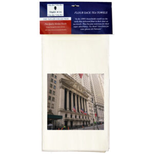 New York Stock Exchange Flour Sack Tea Towels. (Pack of 6)