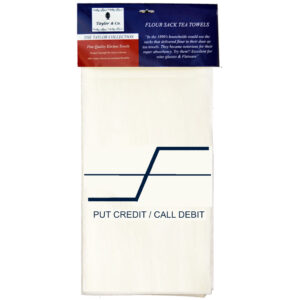 Put Credit Call Debit Spread Flour Sack Tea Towels. (Pack of 6)