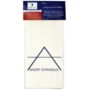 Short Straddle Flour Sack Tea Towels. (Pack of 6)