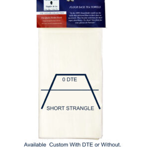 Short Strangle Flour Sack Tea Towels. (Pack of 6)