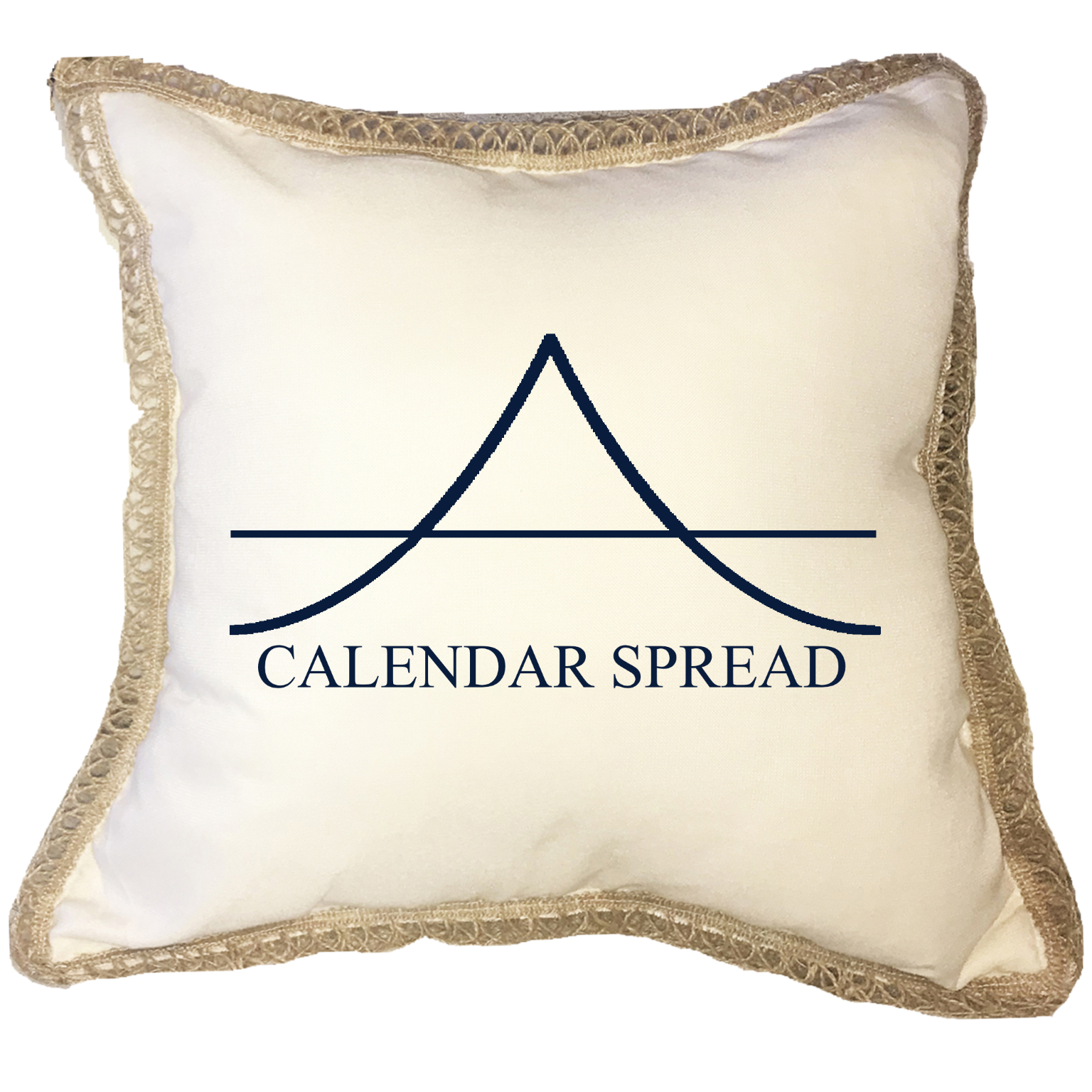 Calendar Options Spread Poly Canvas Burlap Trim Pillow (18″ x 18″) - Image 2