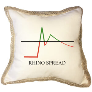 Rhino Options Spread Poly Canvas Burlap Trim Pillow (18″ x 18″)