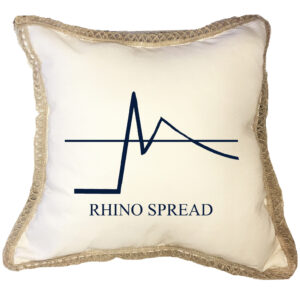 Rhino Options Spread Poly Canvas Burlap Trim Pillow (18″ x 18″)