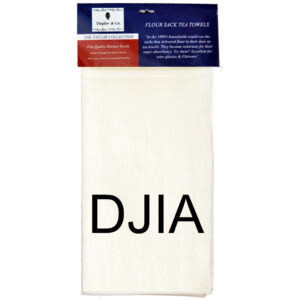 DJIA Dow Jones Industrial Average Flour Sack Tea Towels. (Pack of 6)