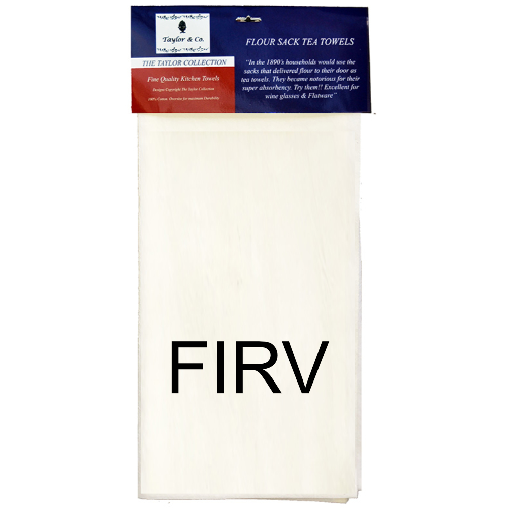 Fixed Income Relative Value Flour Sack Tea Towels. (Pack of 6)