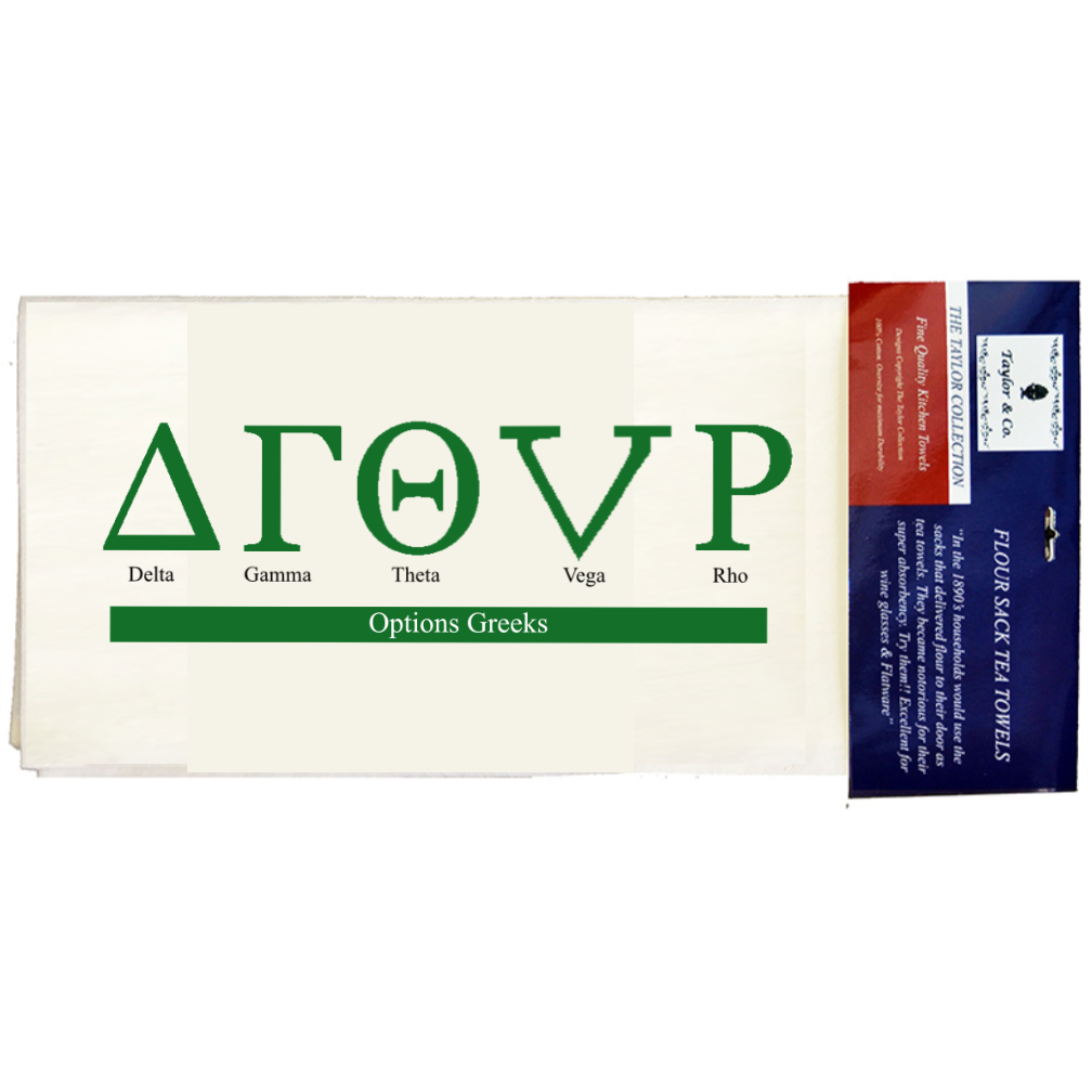 Options Greeks Flour Sack Tea Towels. (Pack of 6) - Image 4