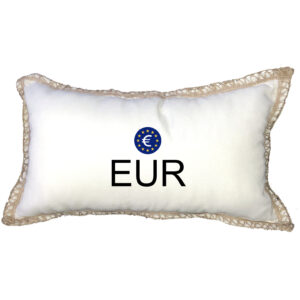 EUR Euro Poly Canvas Burlap Trim Pillow 13″x22″