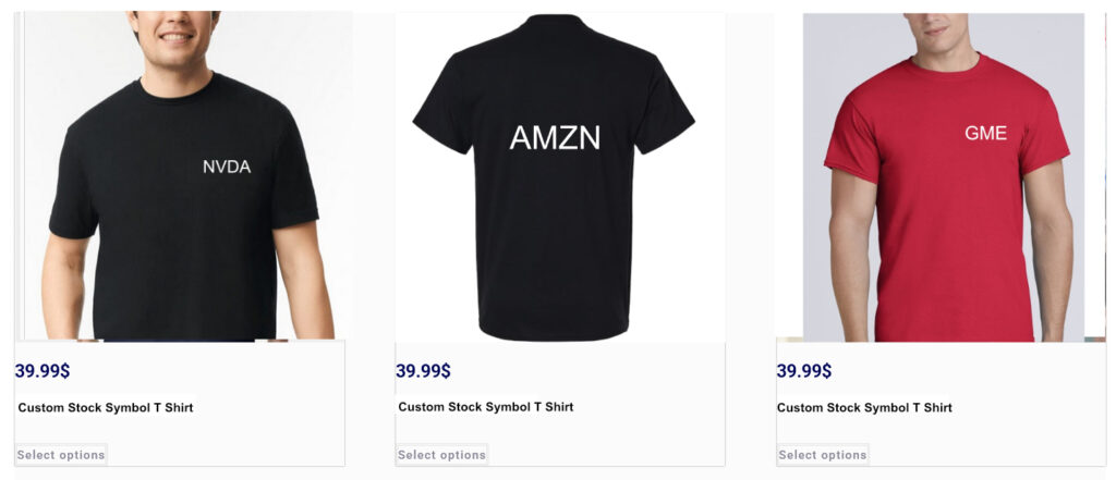 Stock Symbol Custom T Shirts