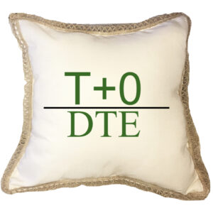 T+0 Options P&L Poly Canvas Burlap Trim Pillow (18″ x 18″)