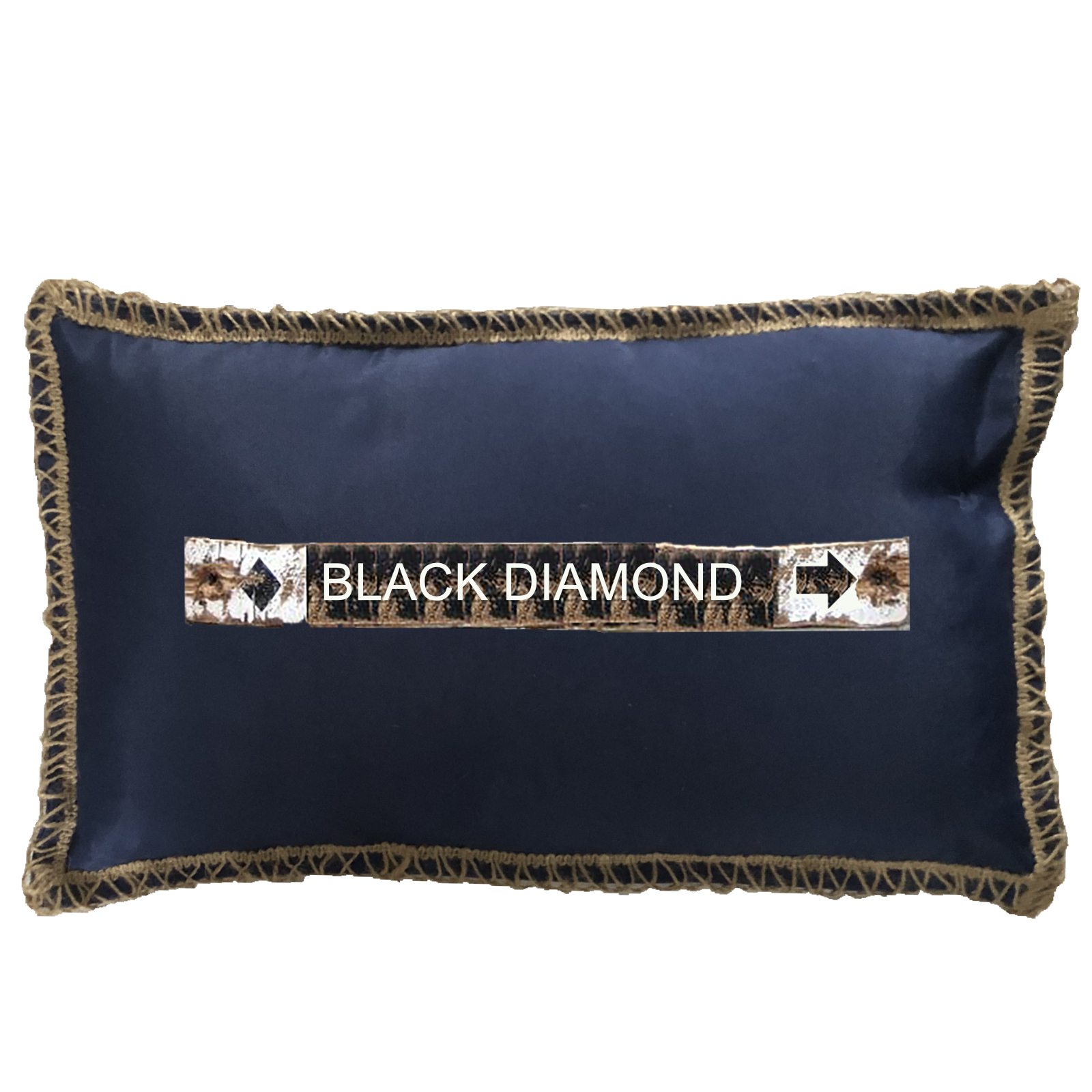 Black Diamond Burlap Trim Linen Weave Pillows Trim. 12" x 20" - Image 4