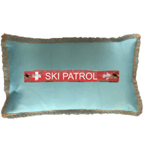 Ski Patrol Trim Linen Weave Pillows Trim. 12″ x 20″
