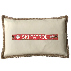Ski Patrol Trim Linen Weave Pillows Trim. 12″ x 20″