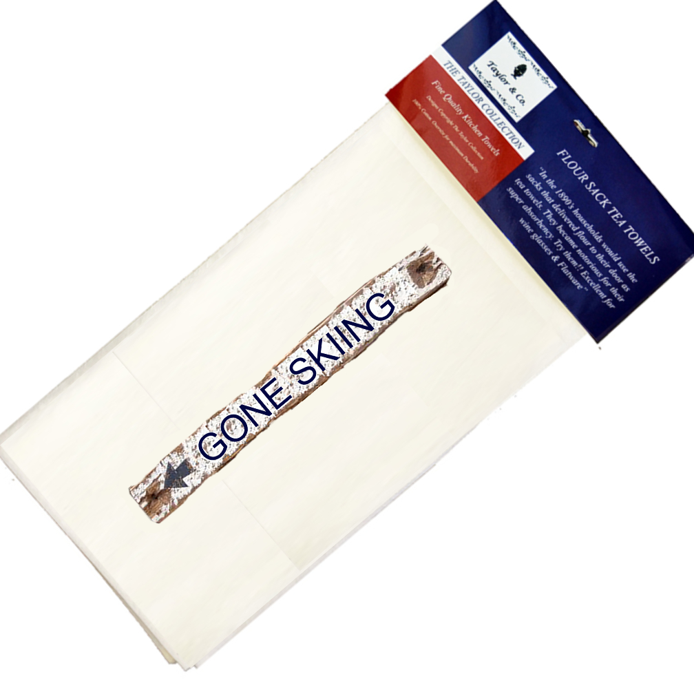 Gone Skiing Tea Towels