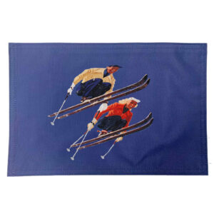 Skiers Placemats. Indoor/Outdoor. 12″ x 18″ (Set of 4)
