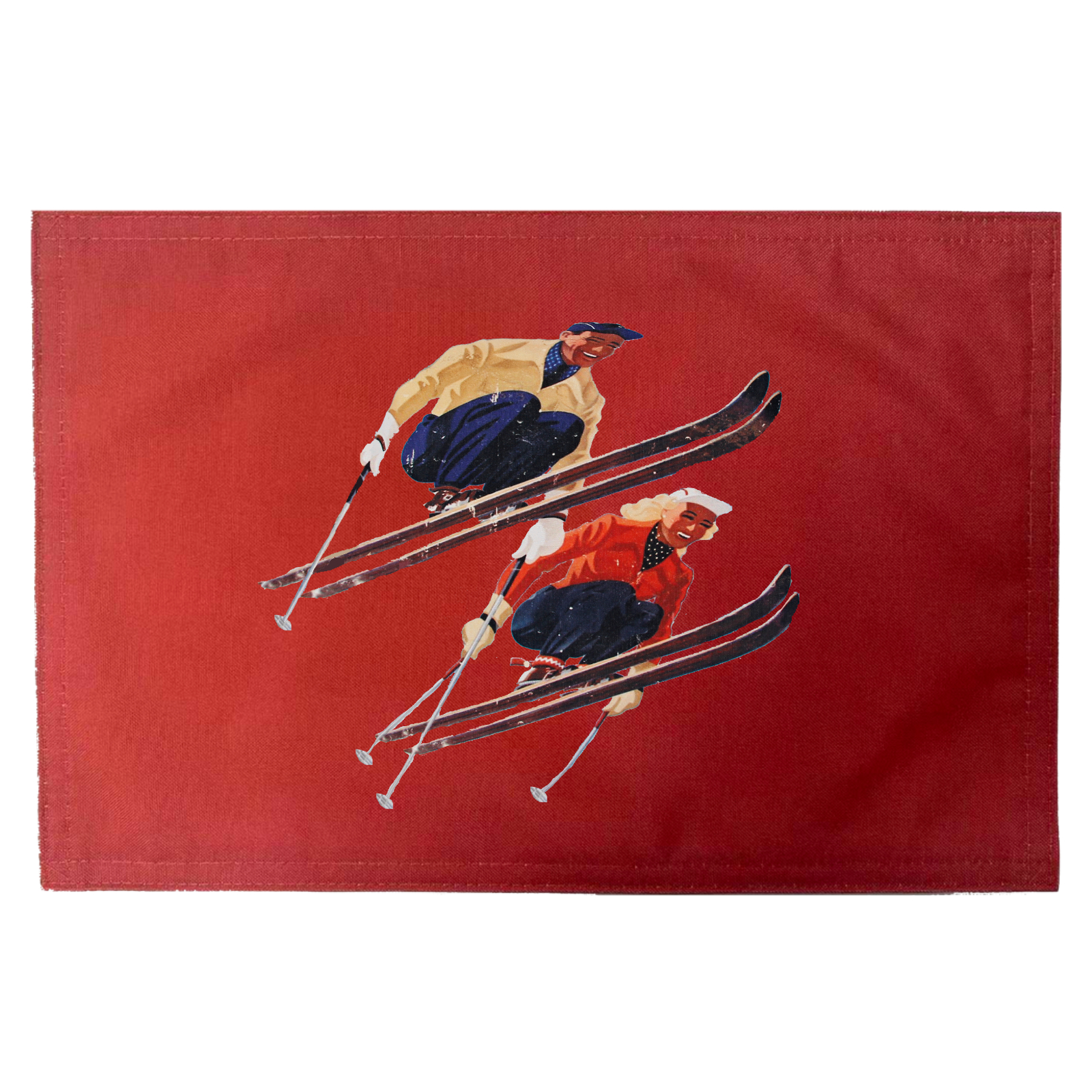 Skiers Placemats. Indoor/Outdoor. 12" x 18" (Set of 4) - Image 4