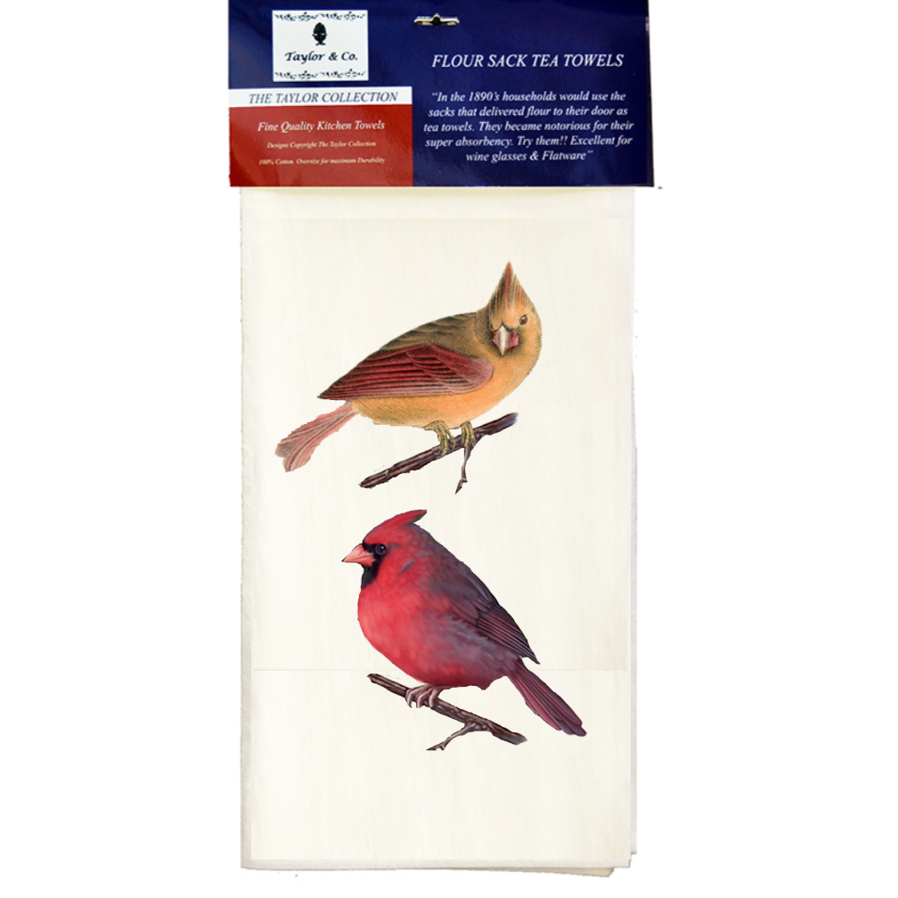 Cardinals Flour Sack Tea Towels. 100% Cotton (Pack of 6) - Image 2