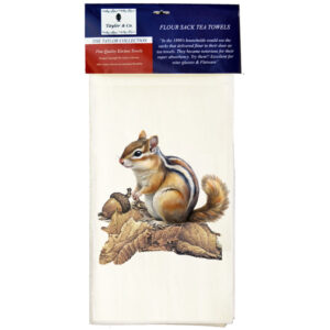 Chipmunk Flour Sack Tea Towels. (Pack of 6)