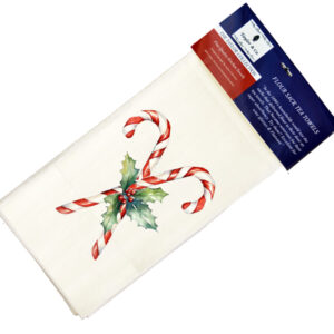 Candy Cane Flour Sack Tea Towels. (Pack of 6)