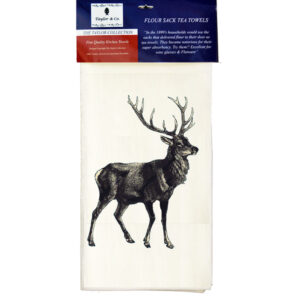 Deer Flour Sack Tea Towels. 100% Cotton (Pack of 6)