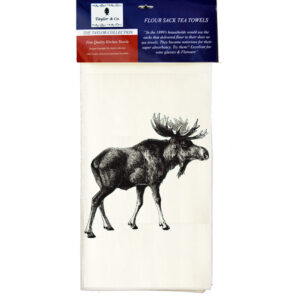 Moose Flour Sack Tea Towels. 100% Cotton (Pack of 6)