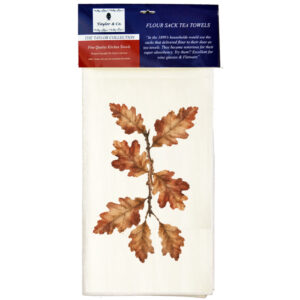 Oak Leaves Flour Sack Tea Towels. (Pack of 6)
