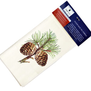 Pine Cone Flour Sack Tea Towels. (Pack of 6)