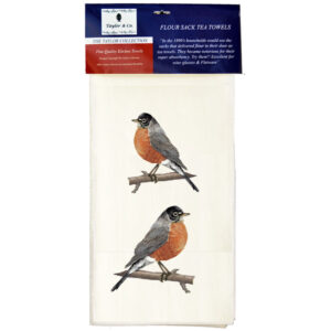 Robins Flour Sack Tea Towels. (Pack of 6)