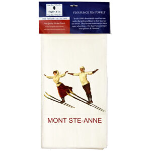 Custom Name Resort Town Destination Ski Couple Flour Sack Tea Towels. (Pack of 6)