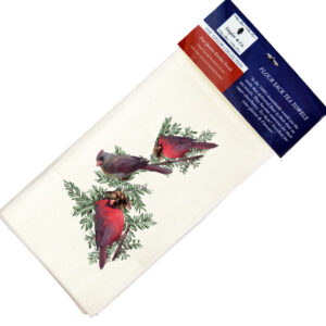 Winter Cardinals Flour Sack Tea Towels. (Pack of 6)