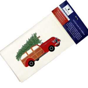 Christmas Woody Flour Sack Tea Towels. (Pack of 6)