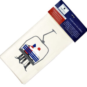 Ski Chair Lift Flour Sack Tea Towels. (Pack of 6)