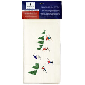 Ski Day Flour Sack Tea Towels. (Pack of 6)