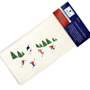 Ski Day Flour Sack Tea Towels. (Pack of 6)
