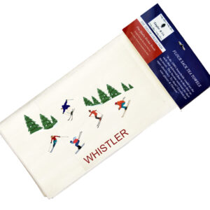 Custom Name Resort Town Destination Ski Day Flour Sack Tea Towels.(Pack of 6)