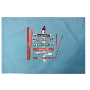 Ski Sign Names Placemats. Indoor/Outdoor. 12″ x 18″ (Set of 4)
