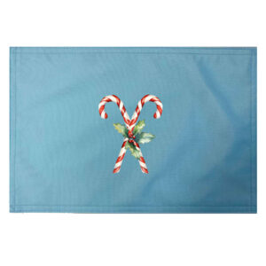Candy Cane Placemats. Indoor/Outdoor. 12″ x 18″ (Set of 4)