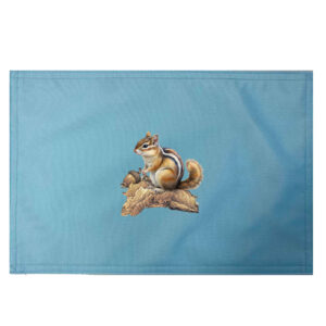 Chipmunk Placemats. Indoor/Outdoor. 12″ x 18″ (Set of 4)