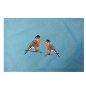Robins Placemats. Indoor/Outdoor. 12″ x 18″ (Set of 4)