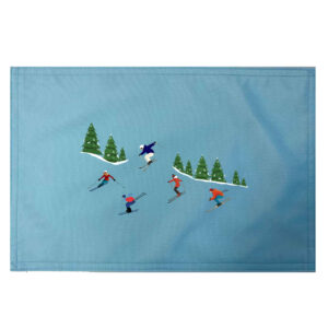 Ski Day Placemats. Indoor/Outdoor. 12″ x 18″ (Set of 4)