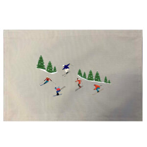 Ski Day Placemats. Indoor/Outdoor. 12″ x 18″ (Set of 4)