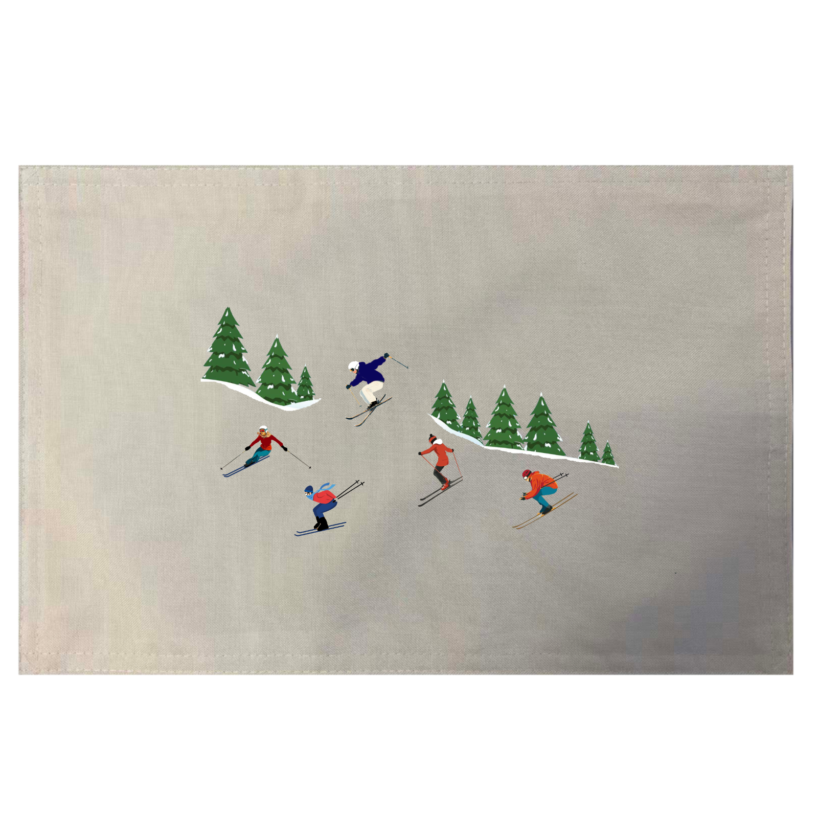 Ski Day Placemats. Indoor/Outdoor. 12" x 18" (Set of 4) - Image 2