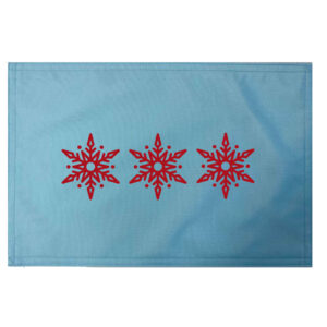 Snow Flake Placemats. Indoor/Outdoor. 12″ x 18″ (Set of 4)