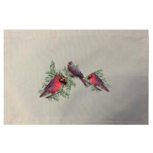 Winter Cardinals Placemats. Indoor/Outdoor. 12″ x 18″ (Set of 4)