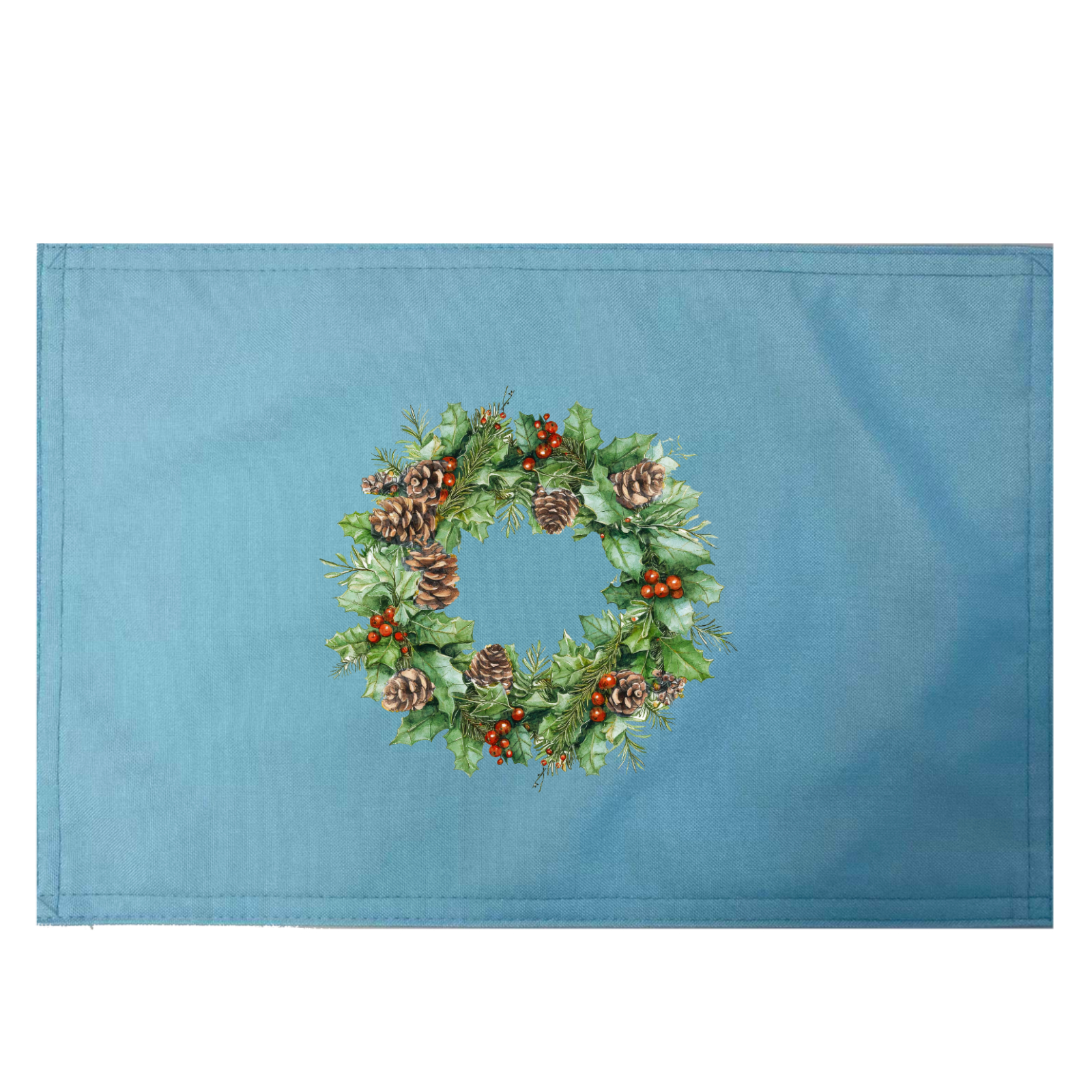 Pine Cone Wreath Placemats. Indoor/Outdoor. 12" x 18" (Set of 4) - Image 2